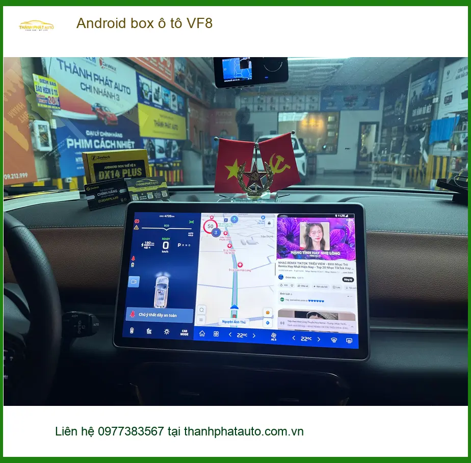 Anh Dũng lắp Android box VF8 tại Quận Bình Thạnh để xem YouTube