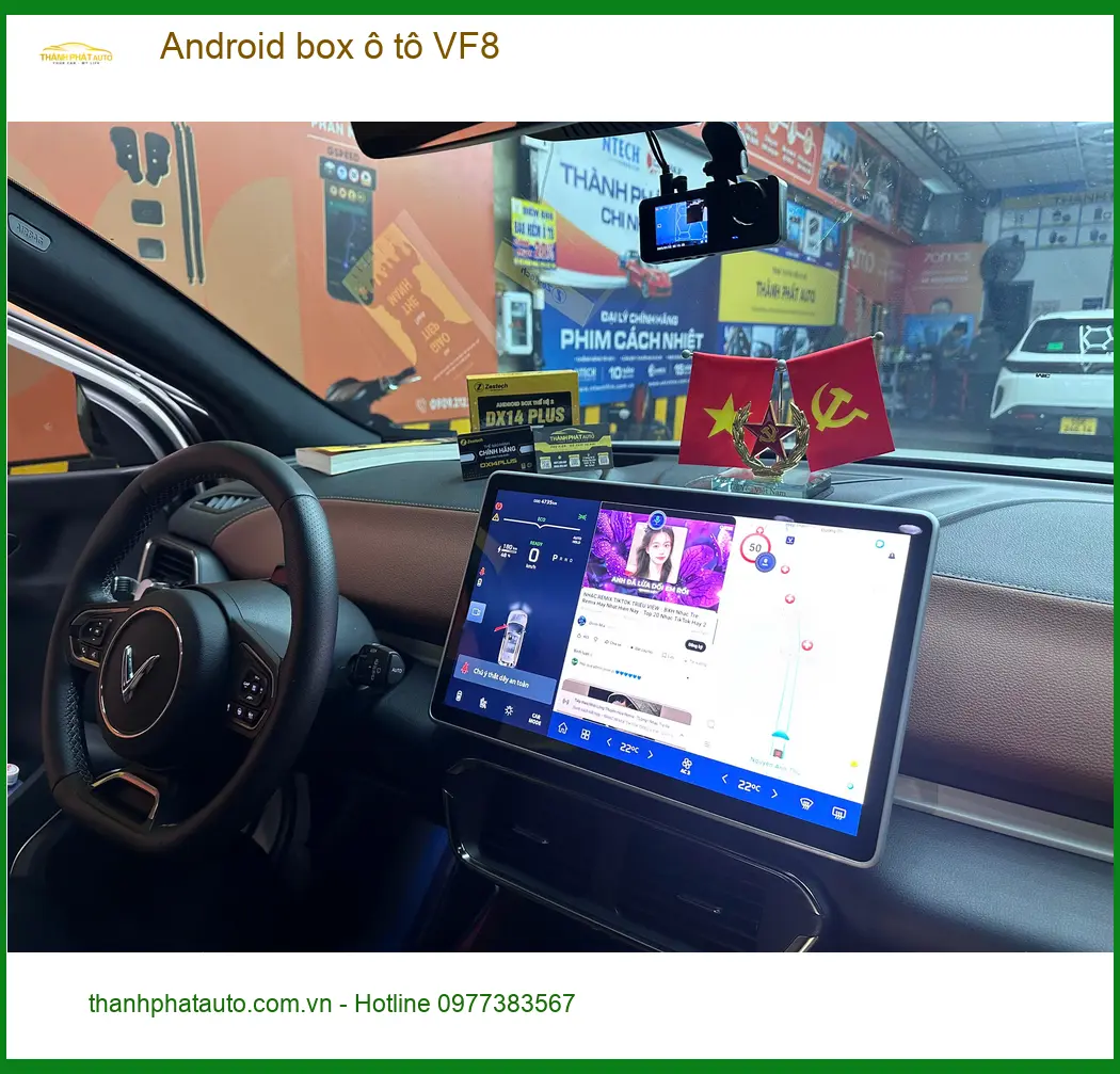 Anh Dũng lắp Android box VF8 tại Quận Bình Thạnh để xem YouTube ảnh thực tế 4
