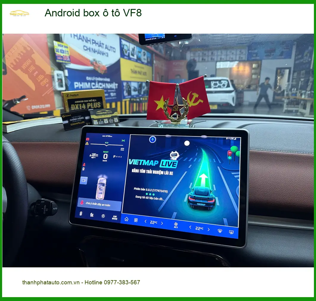 Anh Quang lắp Android box ô tô cho VF8 ở Hóc Môn để nâng cấp giải trí