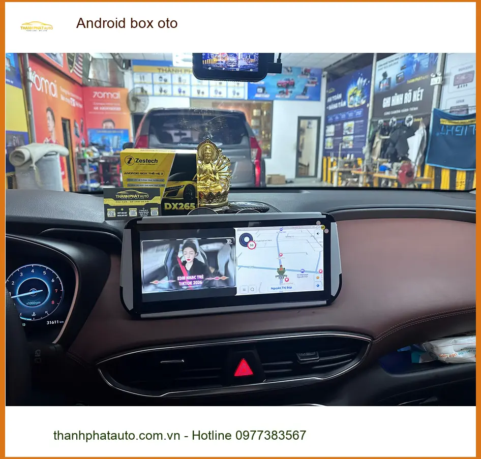 Chị Mai lắp Android box ô tô cho VinFast Lux A2.0 tại Quận Tân Phú ảnh thực tế 4
