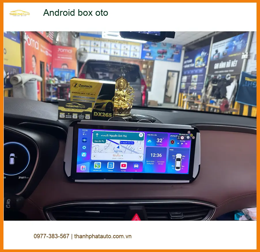 Chú Tấn lắp Android box oto cho Hyundai Accent tại Cần Giờ để giải trí khi đi phượt cuối tuần ảnh thực tế 2