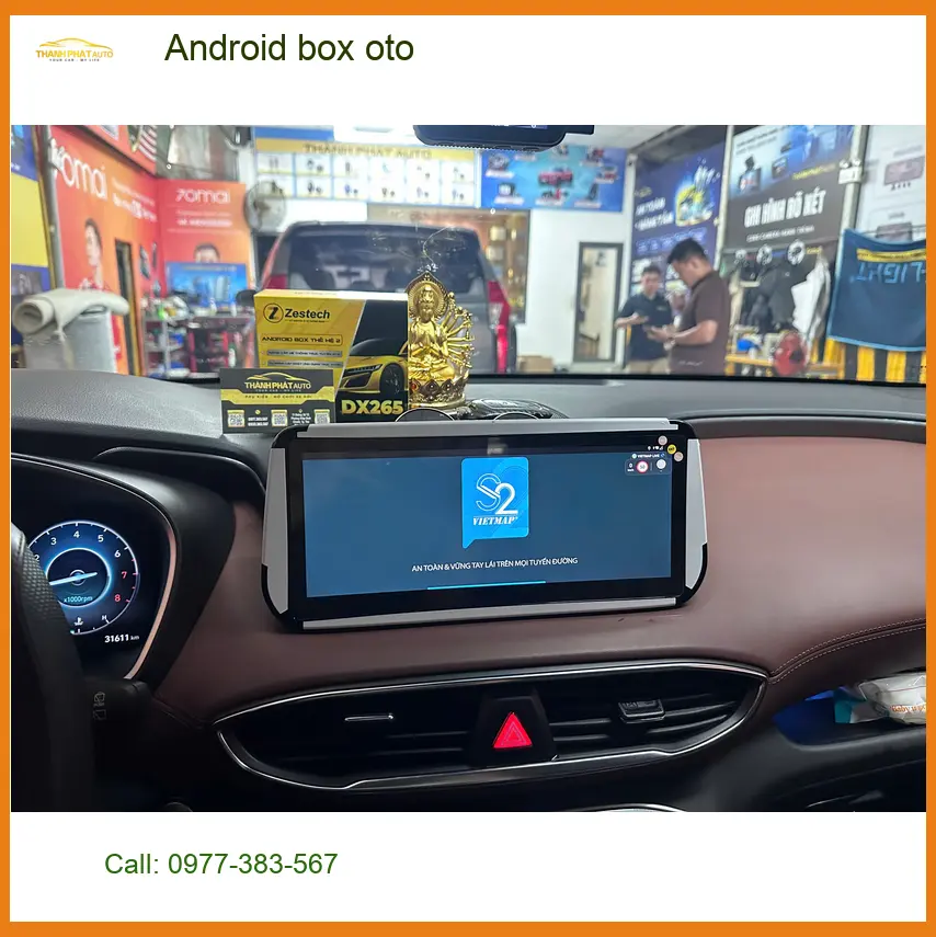 Chú Tấn lắp Android box oto cho Hyundai Accent tại Cần Giờ để giải trí khi đi phượt cuối tuần ảnh thực tế 4