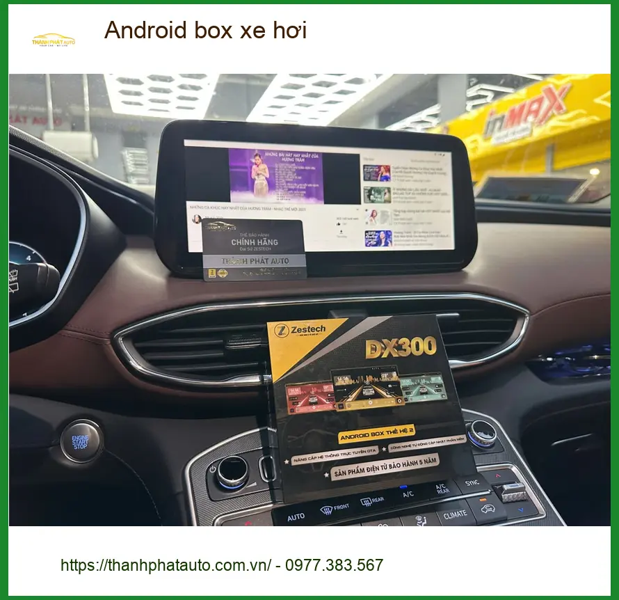 Chị Kiều lắp Android box xe hơi cho Hyundai Kona tại Quận 5