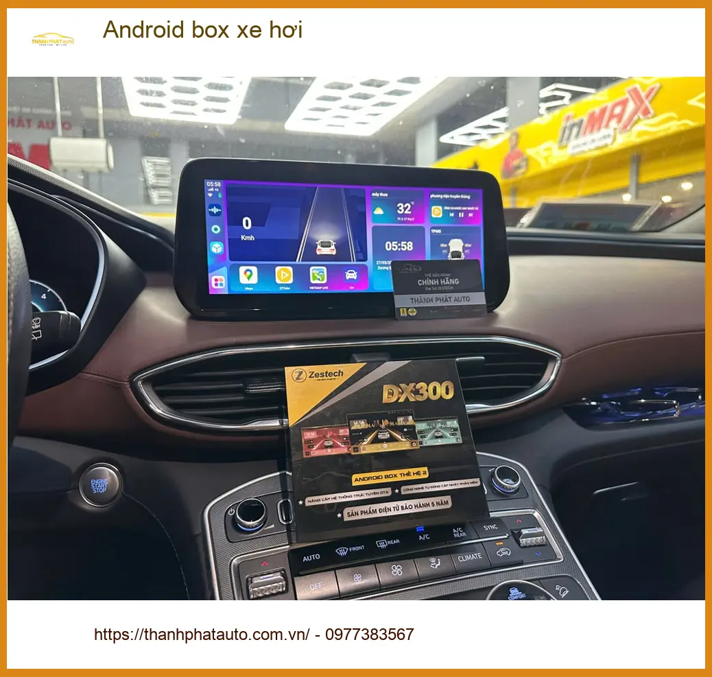 Chị Kiều lắp Android box xe hơi cho Hyundai Kona tại Quận 5 ảnh thực tế 2