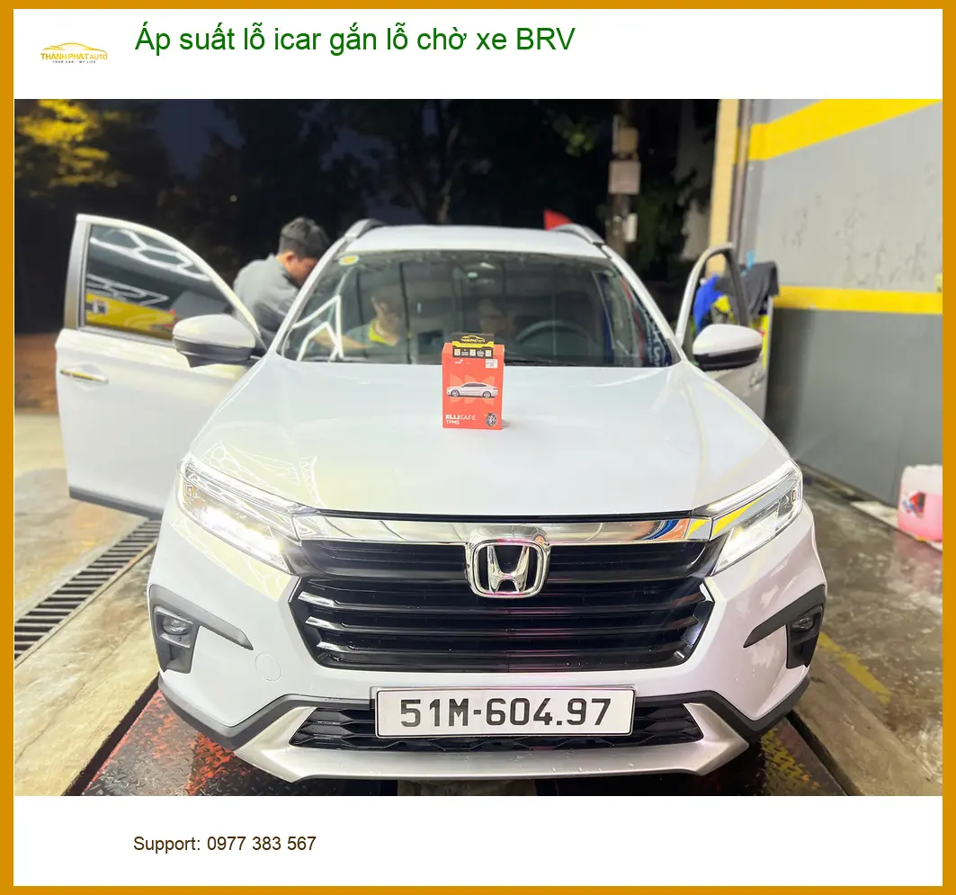 Anh Khải lắp cảm biến áp suất lốp iCar BRV Quận 9 an toàn đường dài ảnh thực tế 2