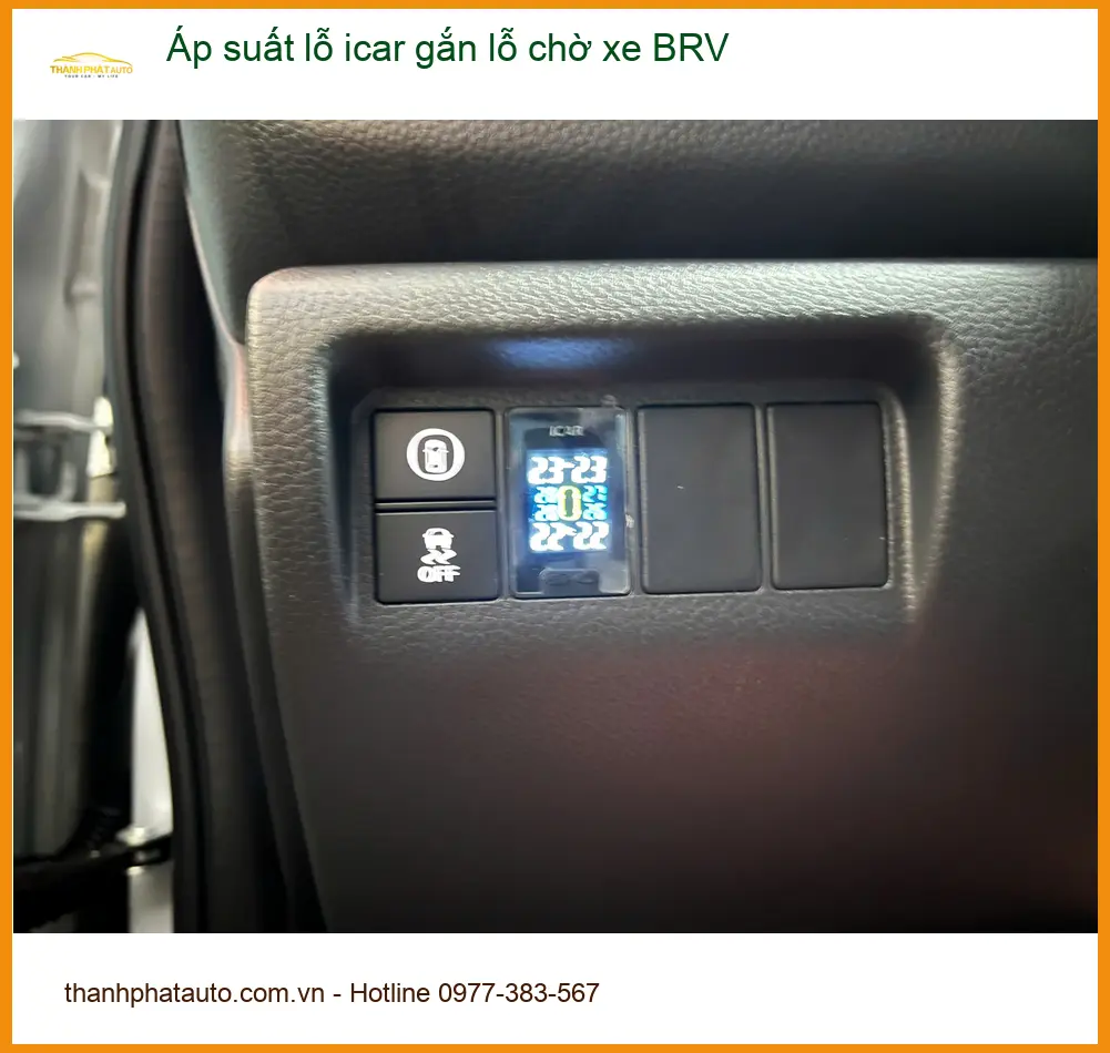 Anh Khải lắp cảm biến áp suất lốp iCar BRV Quận 9 an toàn đường dài ảnh thực tế 5