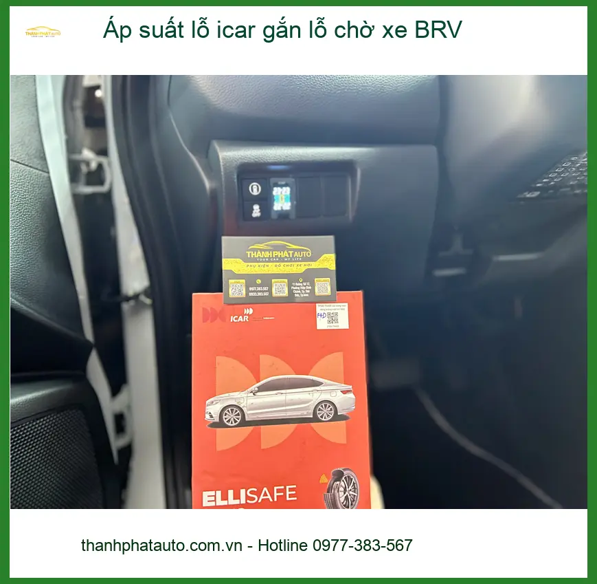 Anh Tùng lắp cảm biến áp suất lốp iCar gắn lỗ chờ xe BRV Quận Thủ Đức ảnh thực tế 2