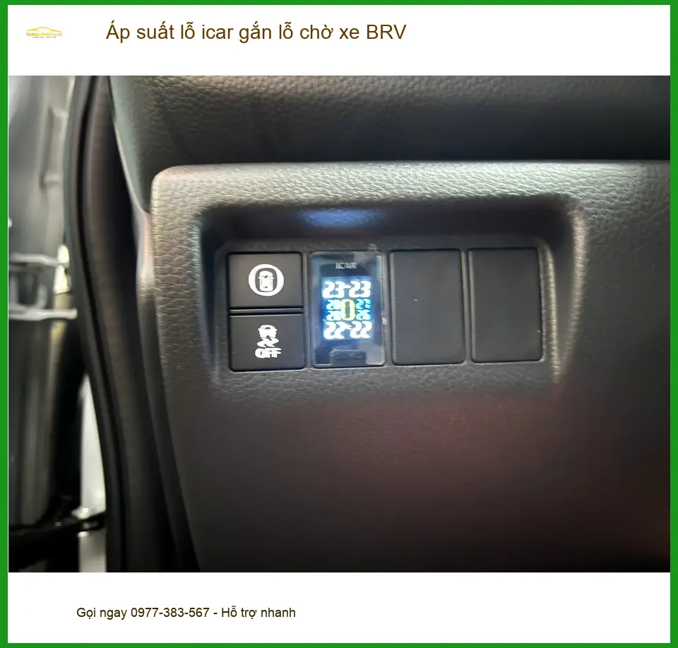 Anh Tùng lắp cảm biến áp suất lốp iCar gắn lỗ chờ xe BRV Quận Thủ Đức ảnh thực tế 4