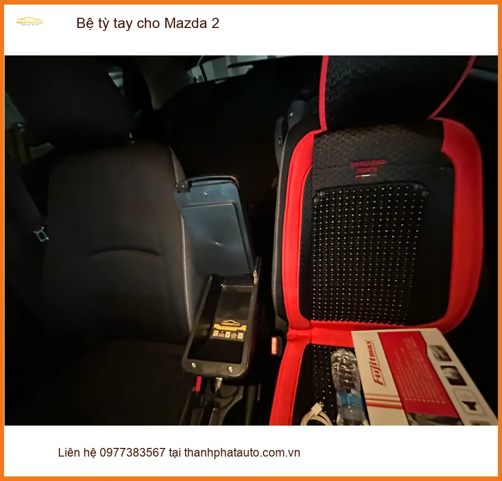 Anh Minh lắp bệ tỳ tay cho Mazda 2 Quận 2 để lái xe đỡ mỏi hơn ảnh thực tế 2