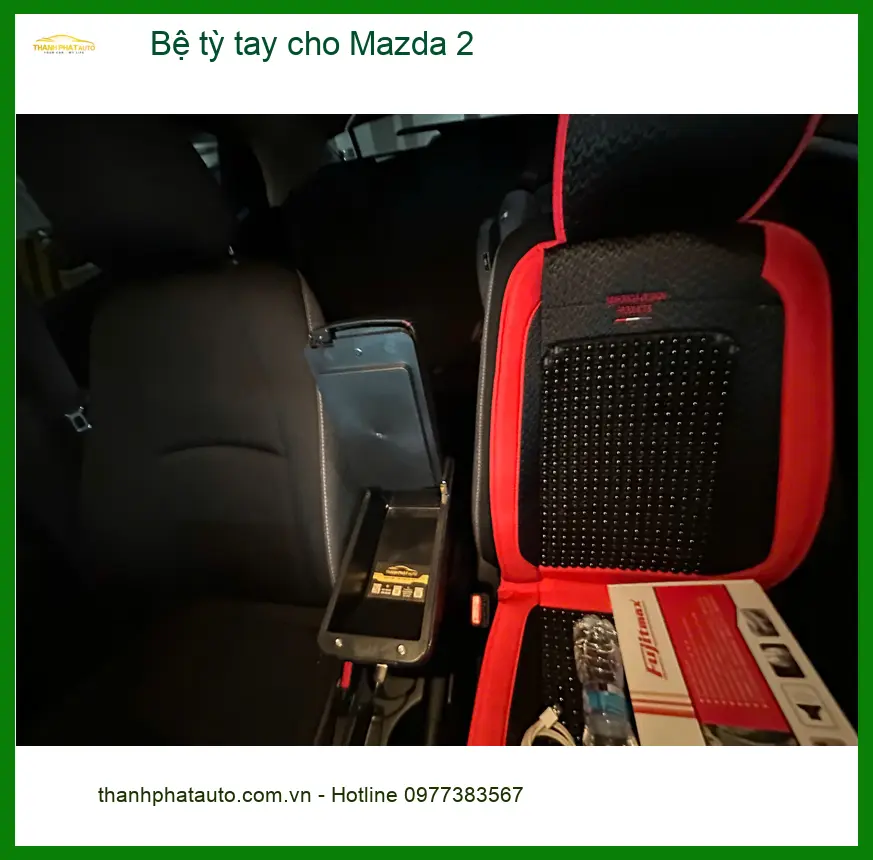 Anh Dũng lắp bệ tỳ tay cho Mazda 2 tại Quận Tân Bình để lái xe thoải mái hơn ảnh thực tế 3
