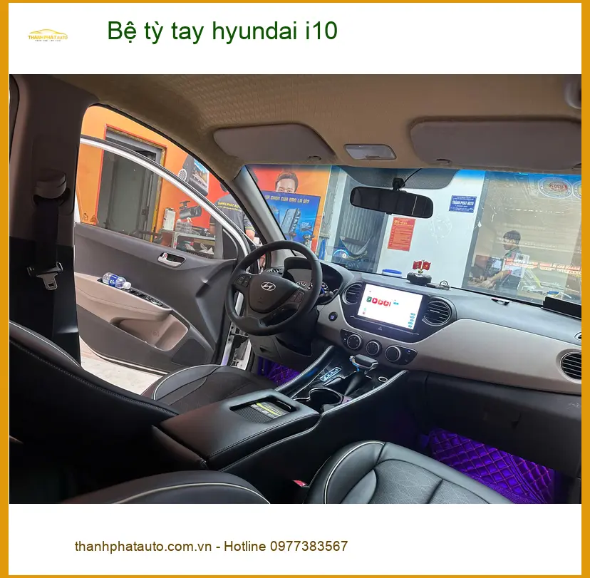 Anh Khải lắp bệ tỳ tay Hyundai i10 tại Quận Thủ Đức để lái xe thoải mái hơn ảnh thực tế 4