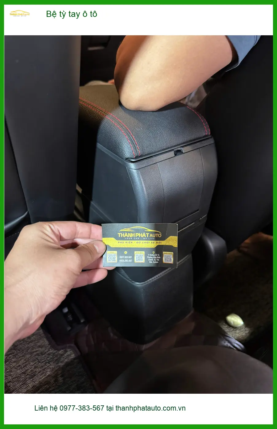 Chị Thanh lắp bệ tỳ tay ô tô cho Kia Sonet tại Quận 5 tiện lợi hơn ảnh thực tế 2