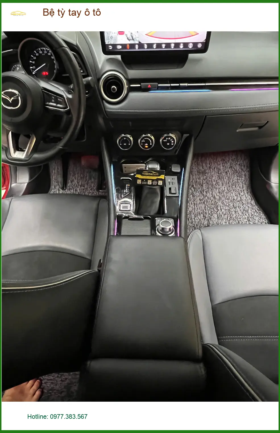 Anh Tấn lắp bệ tỳ tay ô tô cho Hyundai Accent tại Hóc Môn để thoải mái hơn khi di chuyển ảnh thực tế 2