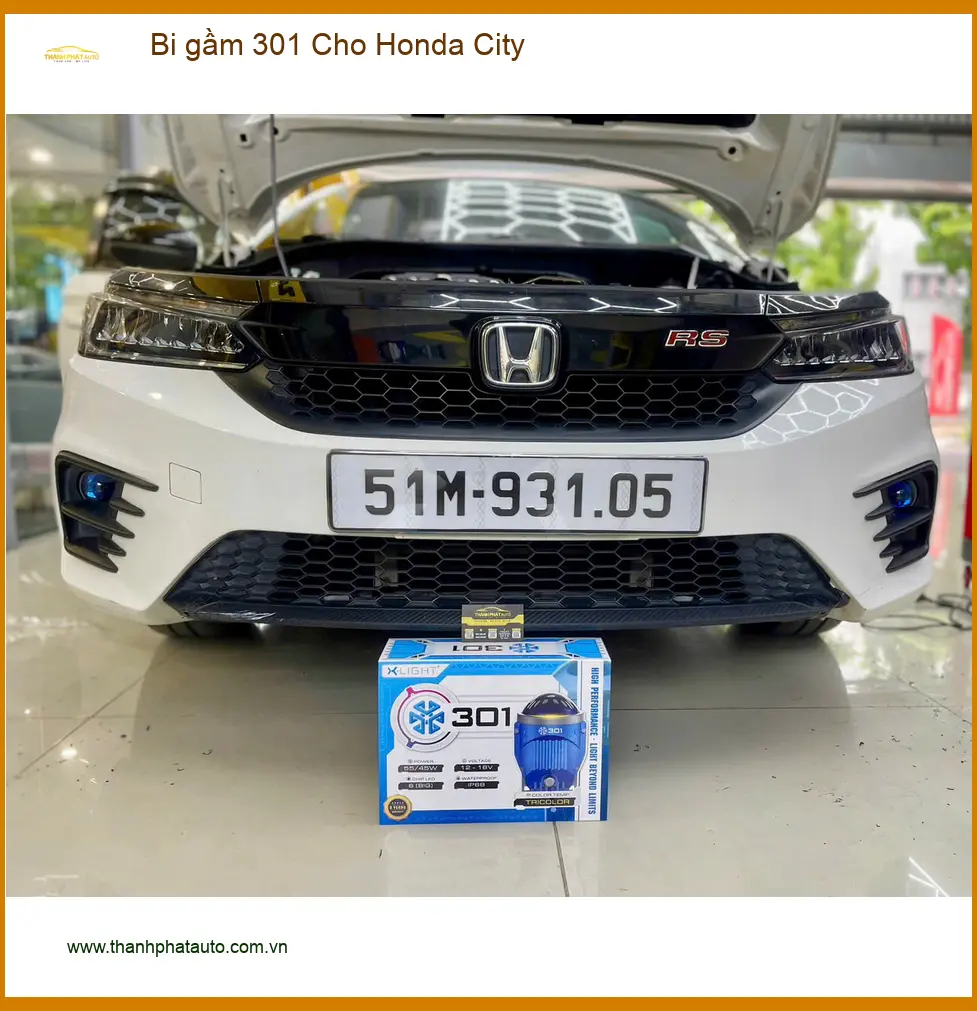 Anh Khải độ Bi gầm 301 cho Honda City ở Bình Chánh vì ánh sáng yếu ảnh thực tế 3