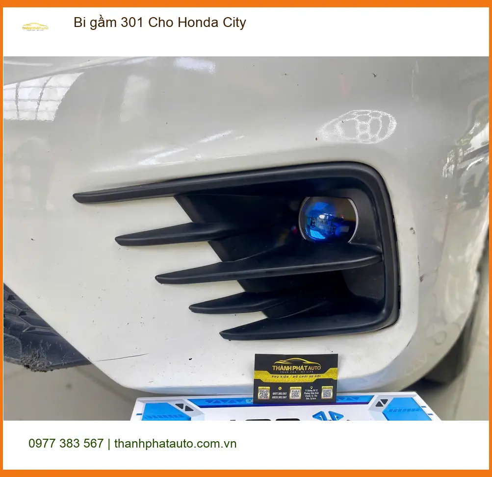 Anh Dũng lắp bi gầm 301 cho Honda City tại Quận 9 vì đèn zin quá yếu khi đi đêm