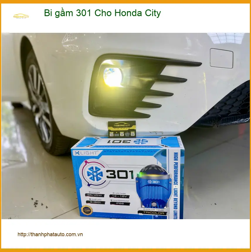 Anh Dũng lắp bi gầm 301 cho Honda City tại Quận 9 vì đèn zin quá yếu khi đi đêm ảnh thực tế 3