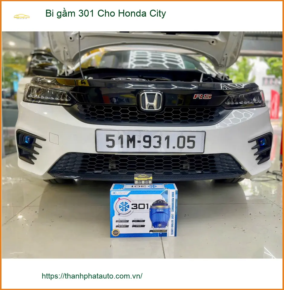 Anh Dũng lắp bi gầm 301 cho Honda City tại Quận 9 vì đèn zin quá yếu khi đi đêm ảnh thực tế 4