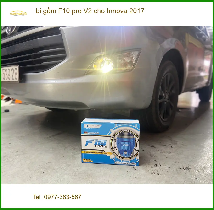 Anh Quốc độ bi gầm F10 pro V2 cho Innova 2017 tại Quận 2 vì đèn zin không đủ sáng ảnh thực tế 2