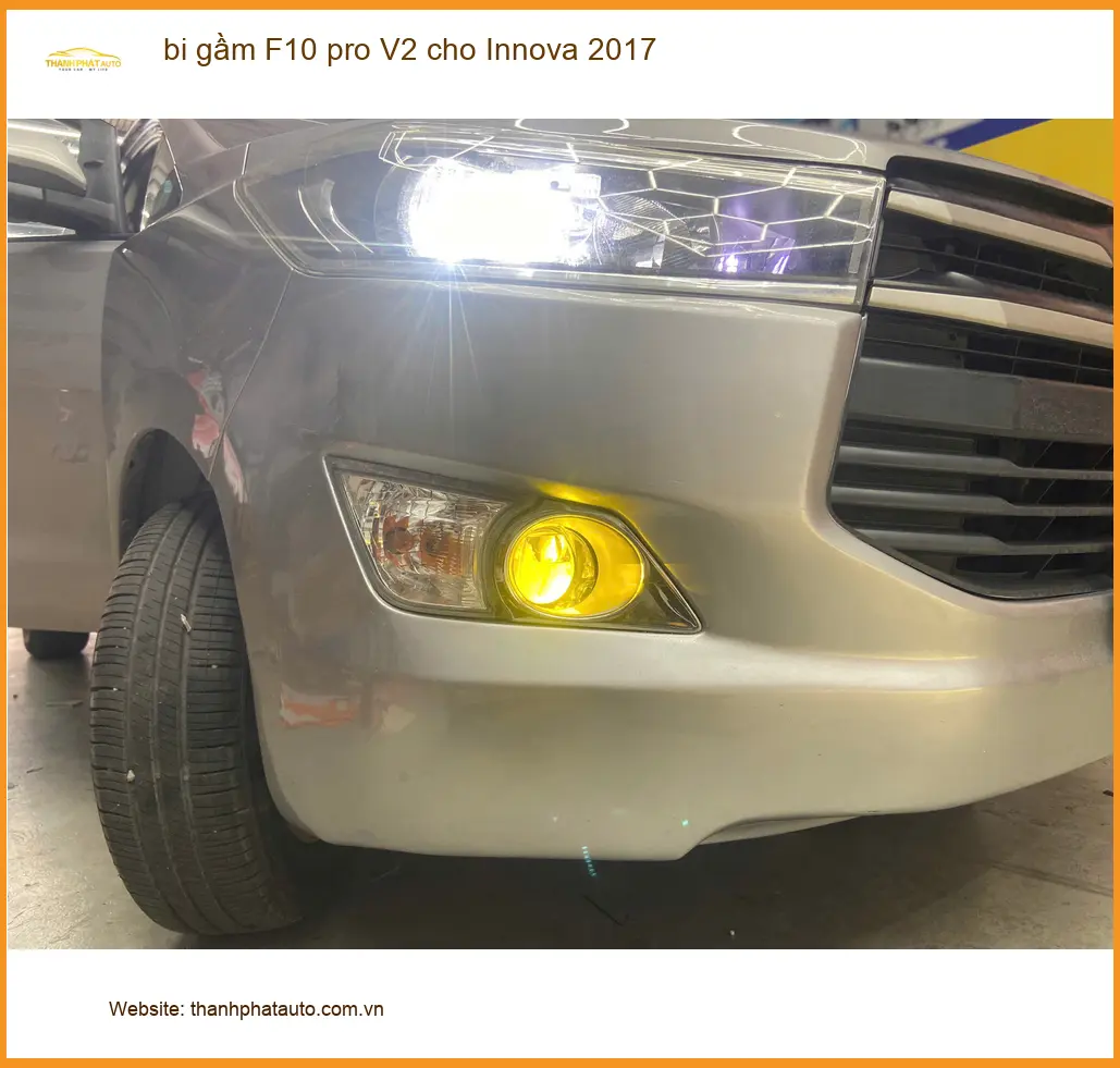 Anh Quốc độ bi gầm F10 pro V2 cho Innova 2017 tại Quận 2 vì đèn zin không đủ sáng ảnh thực tế 3