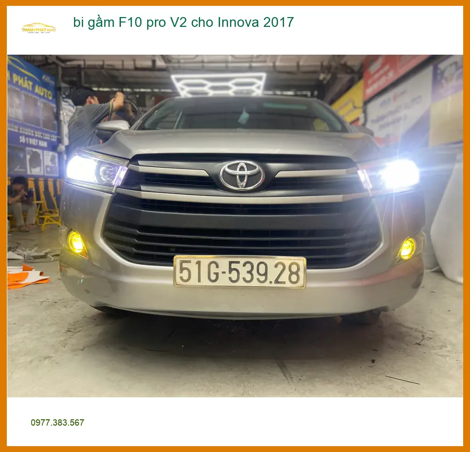 Anh Khải lắp bi gầm F10 pro V2 cho Innova 2017 vì đèn zin yếu ở Hóc Môn ảnh thực tế 4