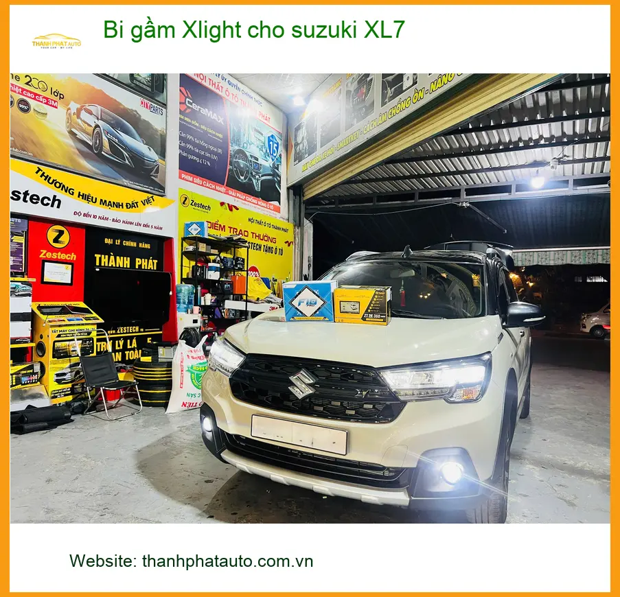 Anh Khang lắp bi gầm Xlight cho Suzuki XL7 ở Củ Chi để an toàn hơn khi di chuyển đêm ảnh thực tế 2