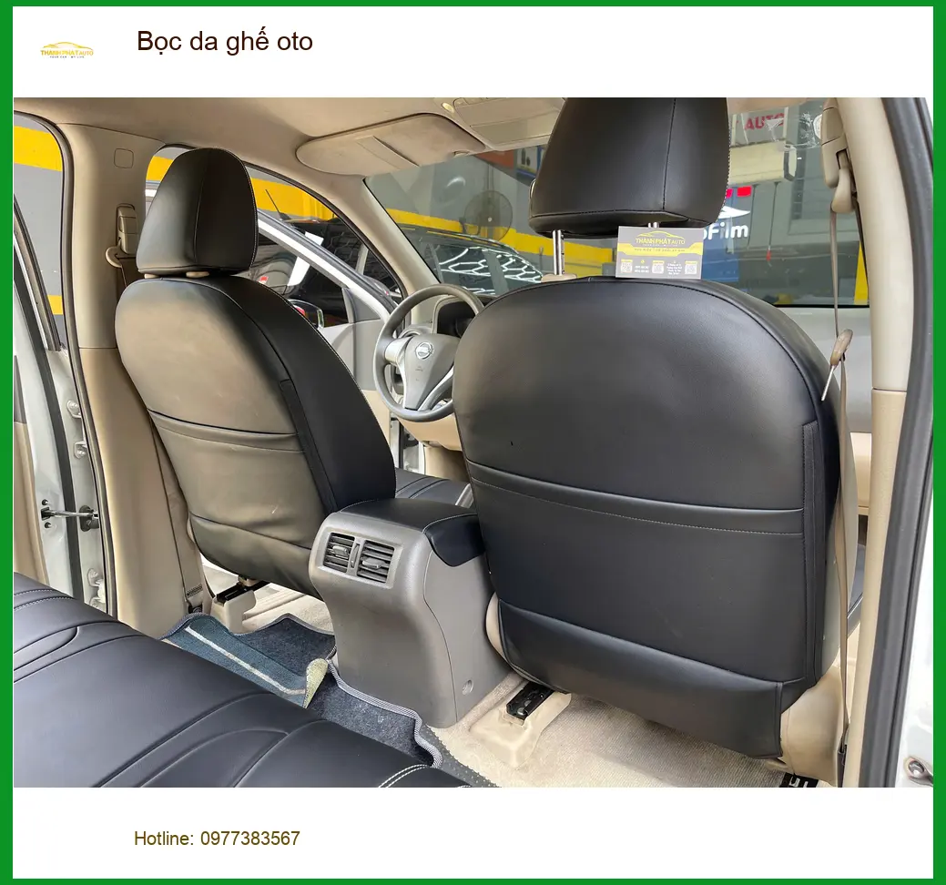 Anh Phong bọc da ghế ô tô tại Quận 3 cho chiếc Hyundai Santa Fe