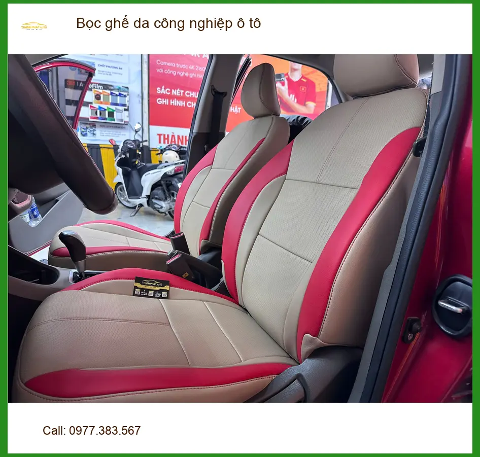 Chị Minh Thư bọc ghế da công nghiệp cho Hyundai Accent tại Quận 8 để nội thất xe luôn mới đẹp ảnh thực tế 3