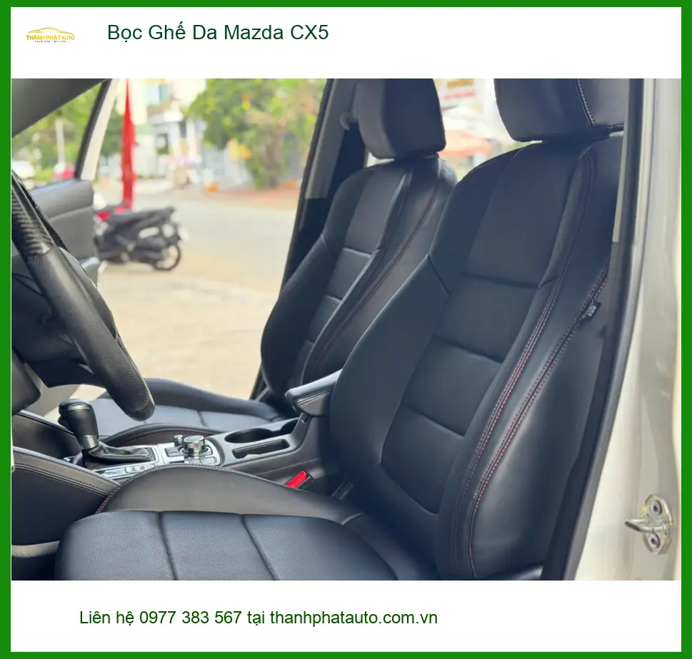 Chị Oanh bọc ghế da Mazda CX5 tại Quận 3 vì ghế zin đã bạc màu ảnh thực tế 3