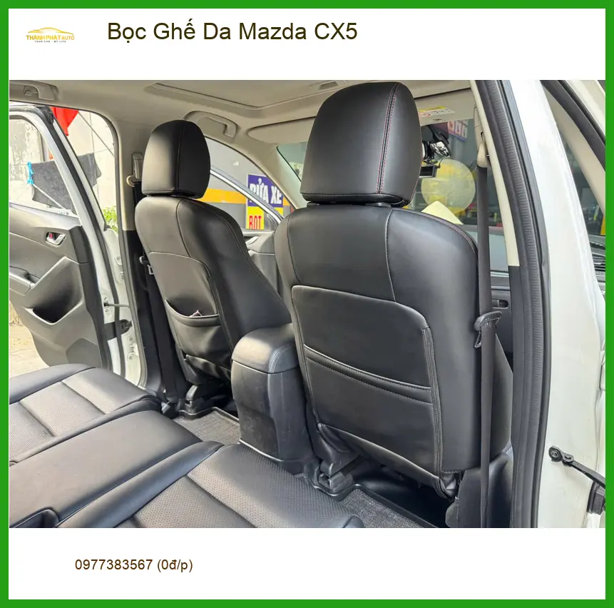 Chị Oanh bọc ghế da Mazda CX5 tại Quận 3 vì ghế zin đã bạc màu ảnh thực tế 4
