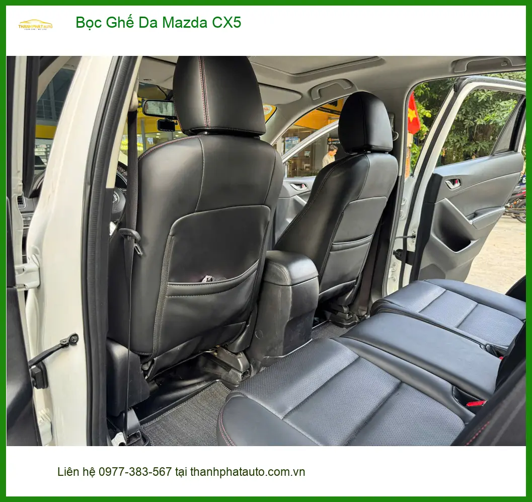Chị Oanh bọc ghế da Mazda CX5 tại Quận 3 vì ghế zin đã bạc màu ảnh thực tế 5