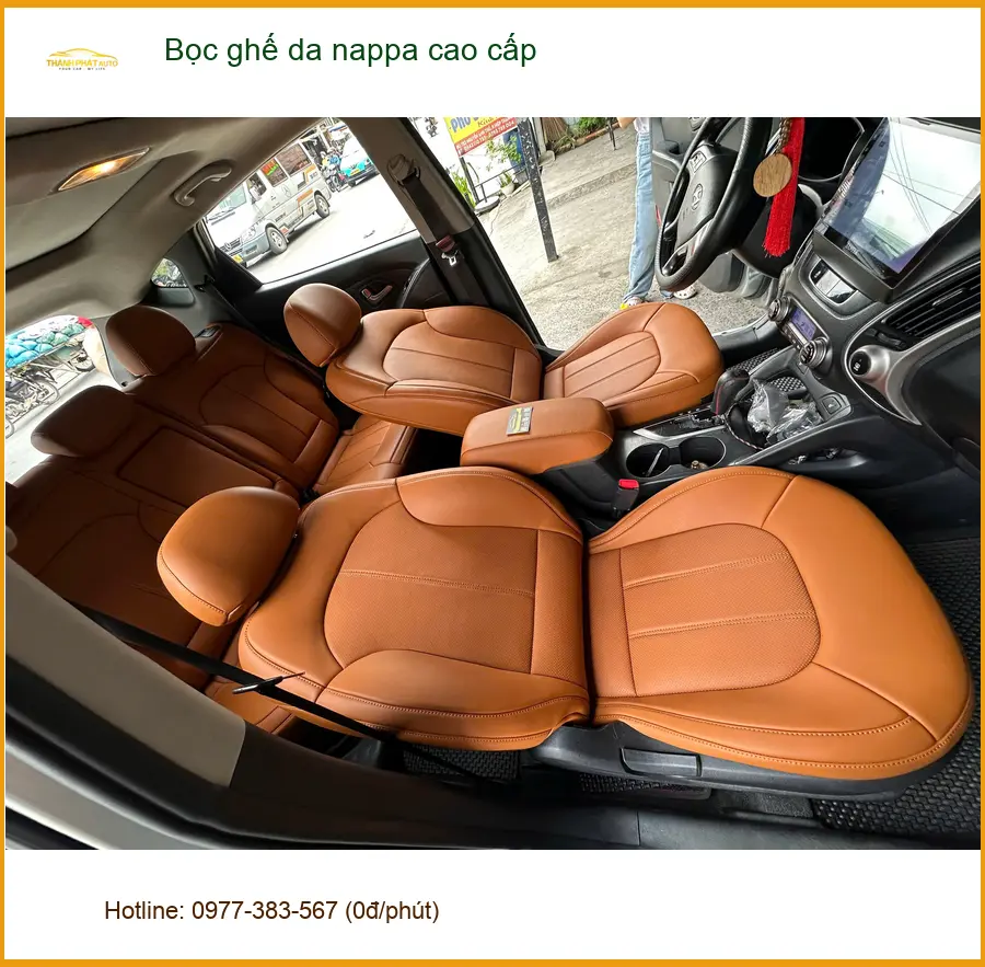 Chú Hoài bọc ghế da nappa cao cấp cho Kia K3 tại Quận 12 vì ghế cũ đã xuống cấp ảnh thực tế 4