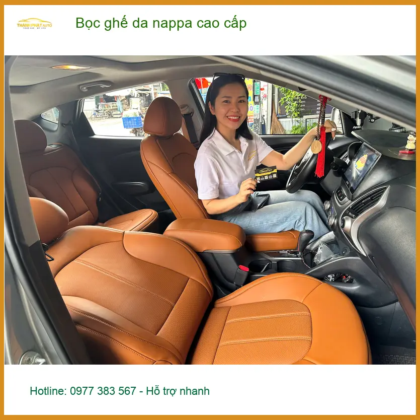 Anh Thanh bọc ghế da nappa cao cấp Hyundai Elantra tại Thủ Đức cho nội thất sang trọng