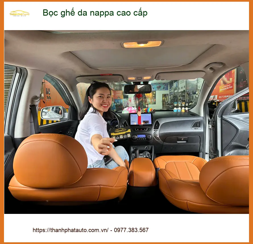 Anh Thanh bọc ghế da nappa cao cấp Hyundai Elantra tại Thủ Đức cho nội thất sang trọng ảnh thực tế 3