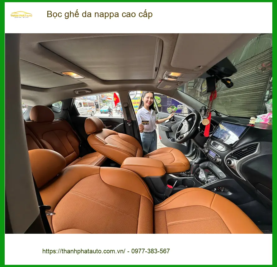 Anh Thanh bọc ghế da nappa cao cấp Hyundai Elantra tại Thủ Đức cho nội thất sang trọng ảnh thực tế 5