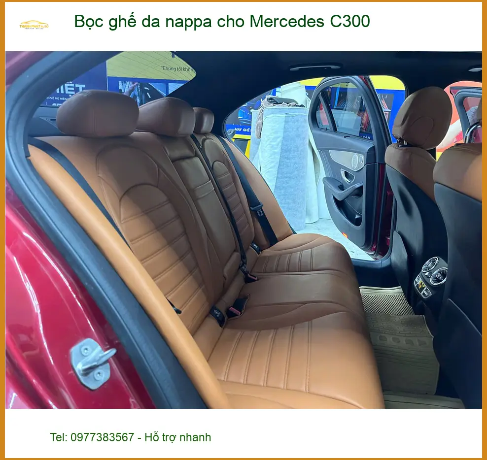 Anh Long bọc ghế da Nappa cho Mercedes C300 ở Quận 4 để nâng tầm nội thất ảnh thực tế 2