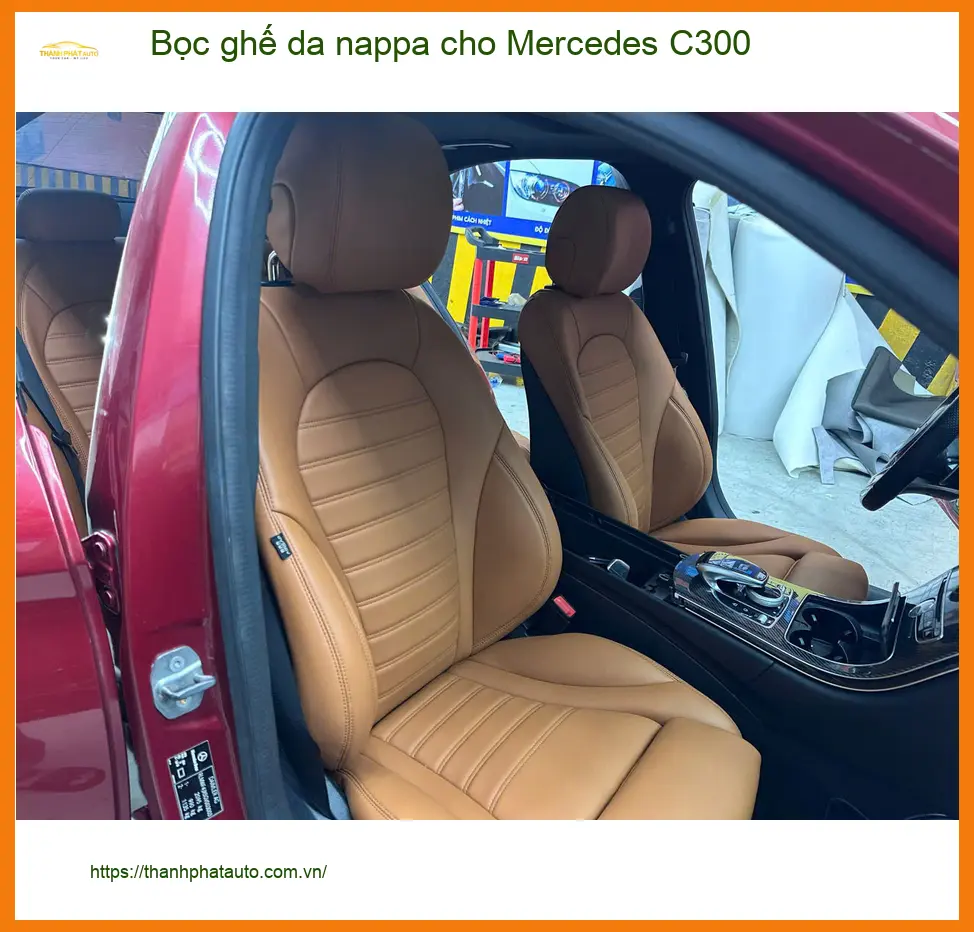 Anh Long bọc ghế da Nappa cho Mercedes C300 ở Quận 4 để nâng tầm nội thất ảnh thực tế 3