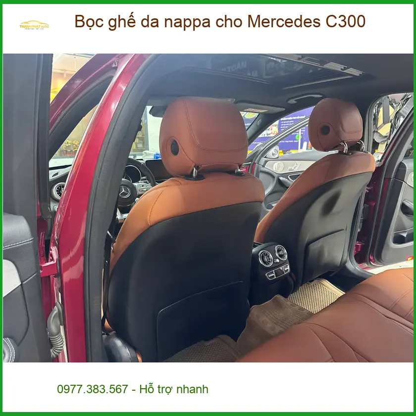 Anh Long bọc ghế da Nappa cho Mercedes C300 ở Quận 4 để nâng tầm nội thất ảnh thực tế 4