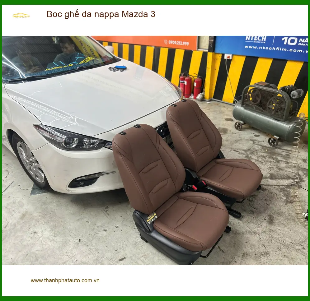 Anh Quốc Bảo bọc ghế da nappa Mazda 3 Quận 10 để nâng tầm nội thất ảnh thực tế 4