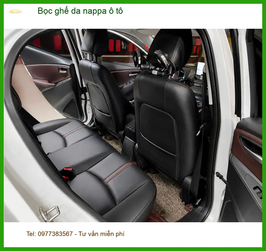 Bác An bọc ghế da nappa ô tô cho Hyundai SantaFe tại Quận 5 để nội thất sang trọng hơn