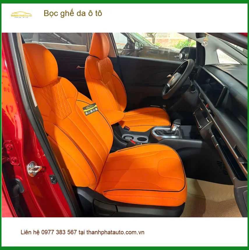 Anh Khoa bọc ghế da ô tô Hyundai Accent tại Quận 6 để nội thất xe sạch đẹp hơn ảnh thực tế 4