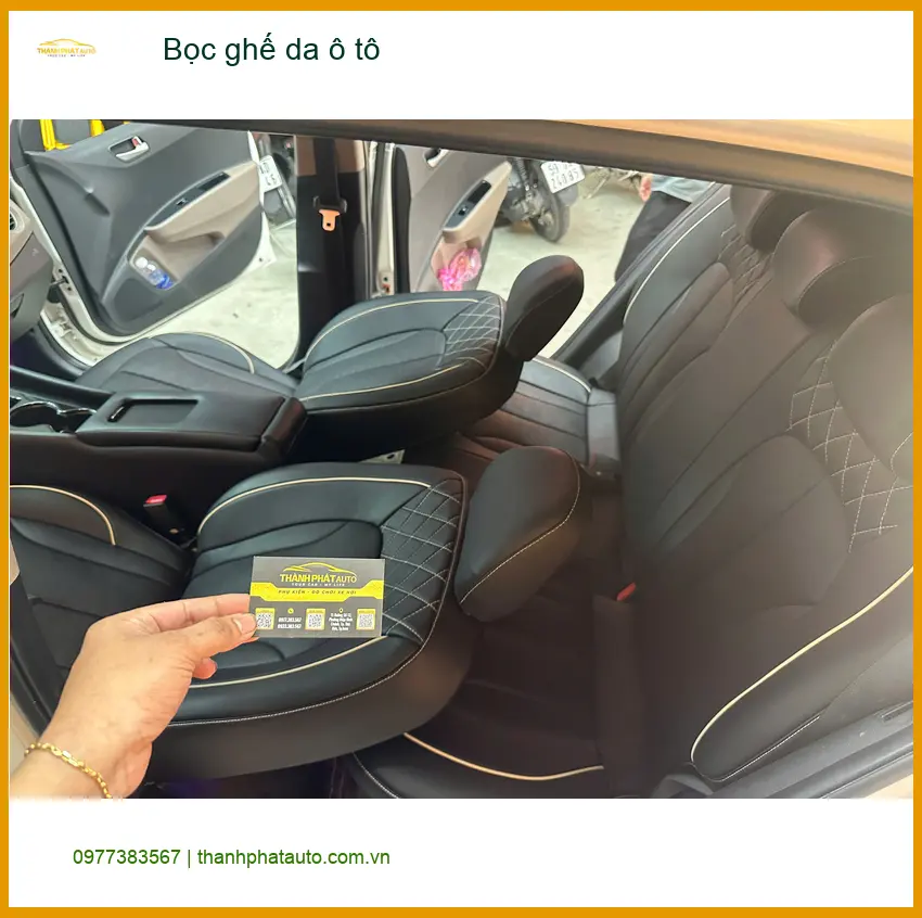 Anh Khải bọc ghế da ô tô Hyundai Accent tại Quận 9 để nâng tầm không gian xe ảnh thực tế 2