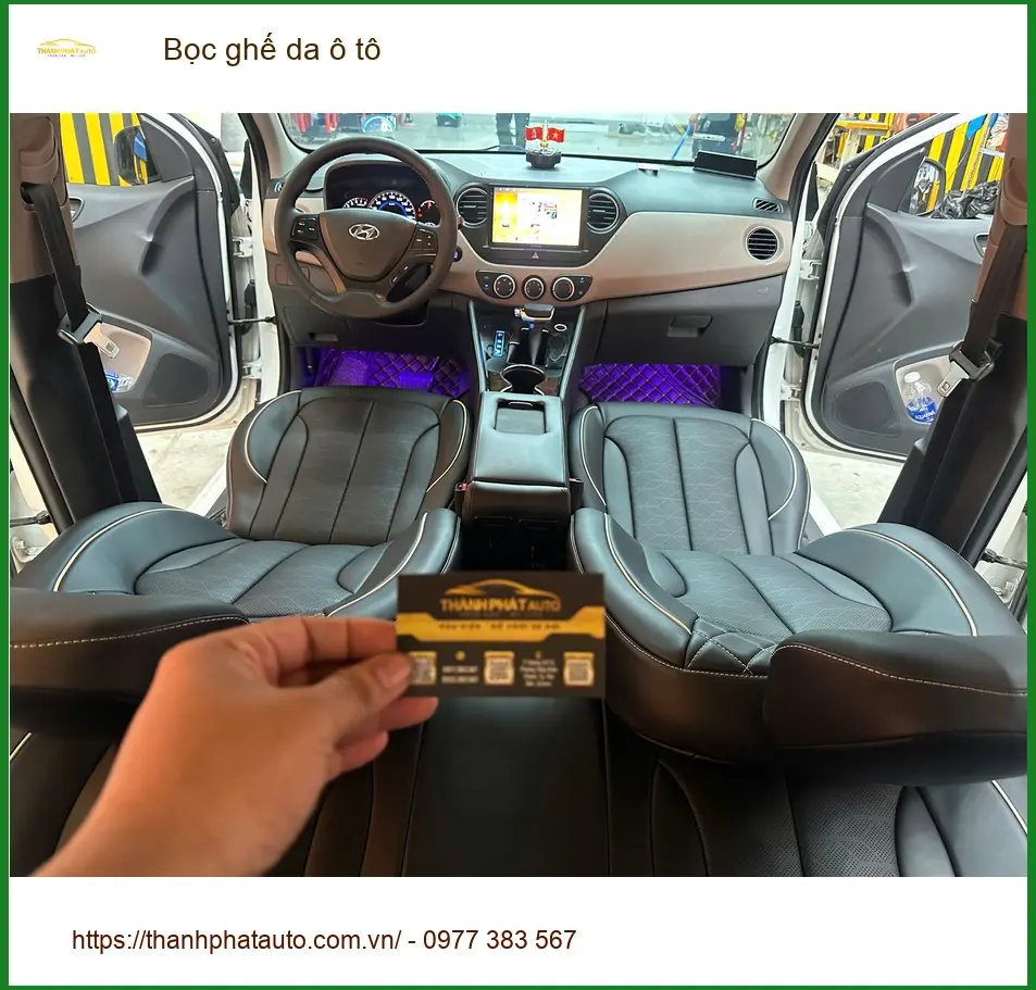 Anh Khải bọc ghế da ô tô Hyundai Accent tại Quận 9 để nâng tầm không gian xe ảnh thực tế 3