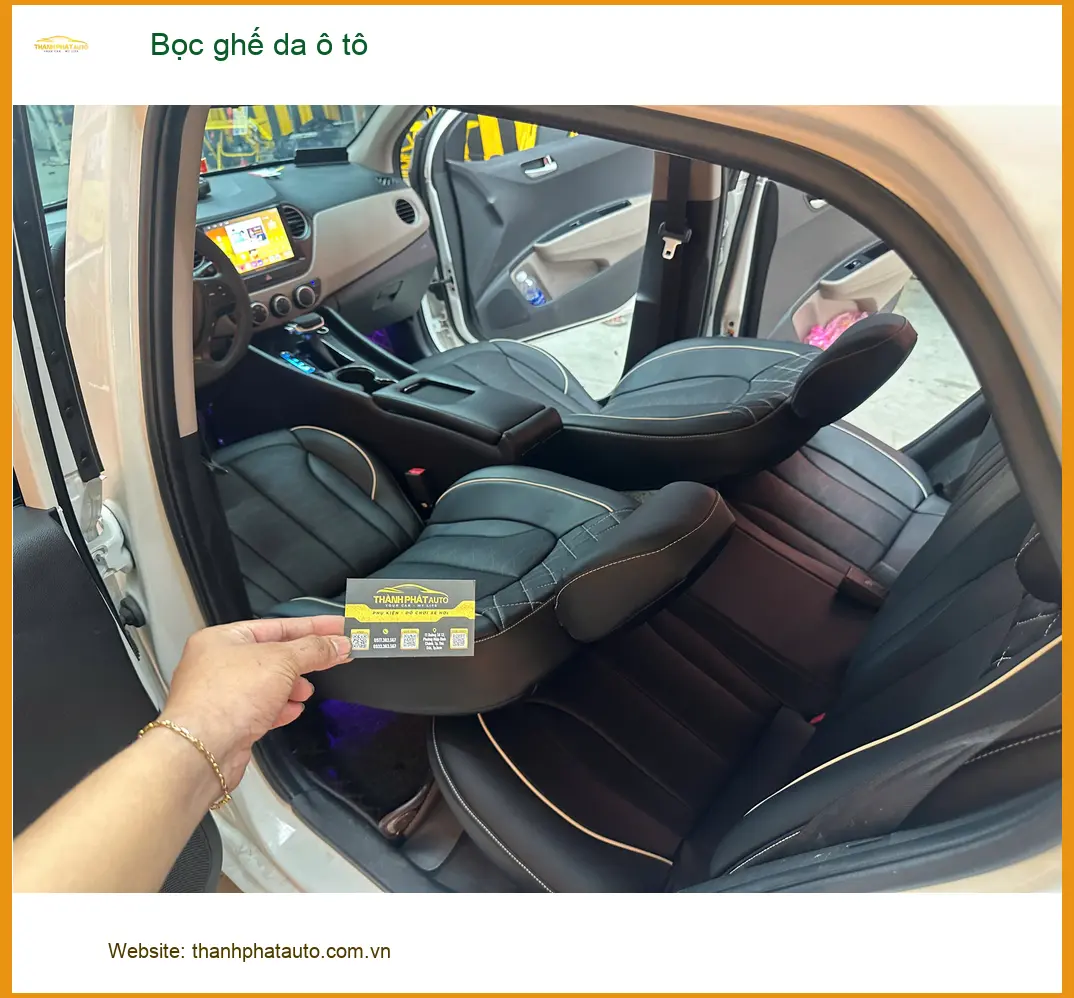 Anh Khải bọc ghế da ô tô Hyundai Accent tại Quận 9 để nâng tầm không gian xe ảnh thực tế 4