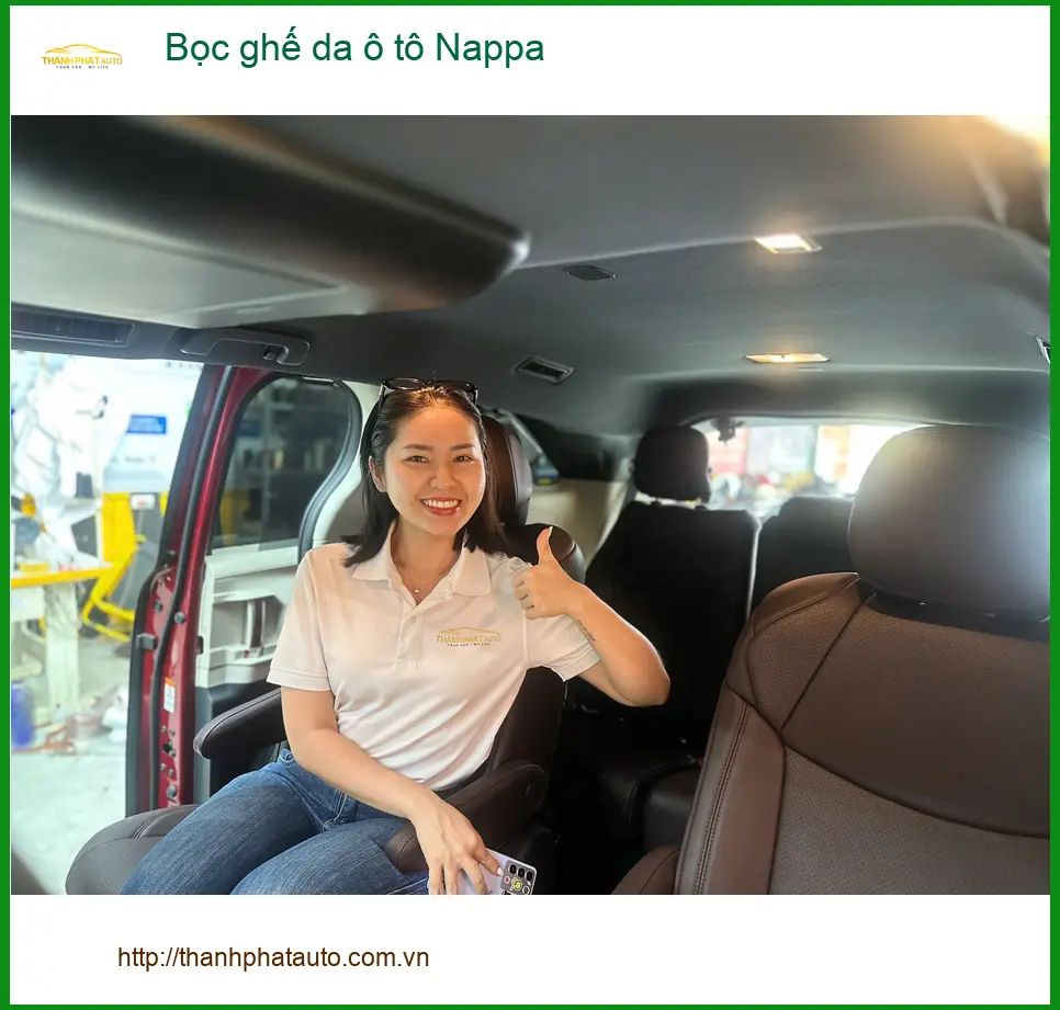 Anh Minh nâng cấp bọc ghế da ô tô Nappa cho Hyundai Santa Fe ở Quận 2 vì ghế cũ đã xuống cấp