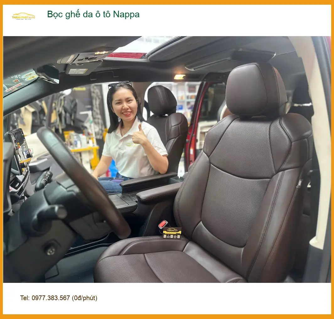 Anh Minh nâng cấp bọc ghế da ô tô Nappa cho Hyundai Santa Fe ở Quận 2 vì ghế cũ đã xuống cấp ảnh thực tế 3