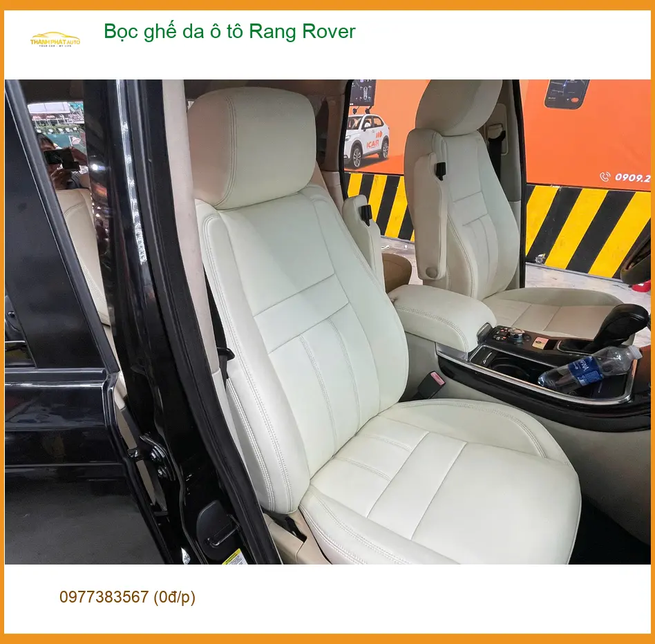 Anh Huy bọc ghế da ô tô Rang Rover tại Củ Chi sau khi ghế cũ bị rách