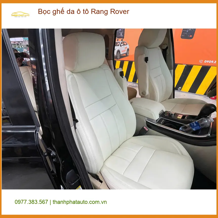 Anh Huy bọc ghế da ô tô Rang Rover tại Củ Chi sau khi ghế cũ bị rách ảnh thực tế 3