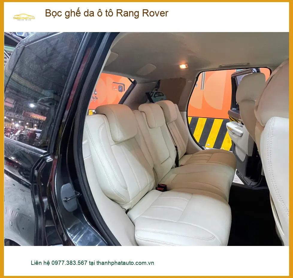 Anh Huy bọc ghế da ô tô Rang Rover tại Củ Chi sau khi ghế cũ bị rách ảnh thực tế 4