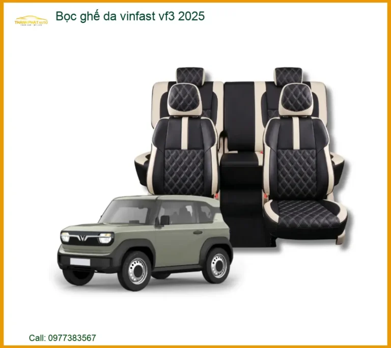 Bọc Ghế Da Cao Cấp VinFast VF3 2025 - Trung Tâm Lắp Đặt Chính Hãng TPHCM