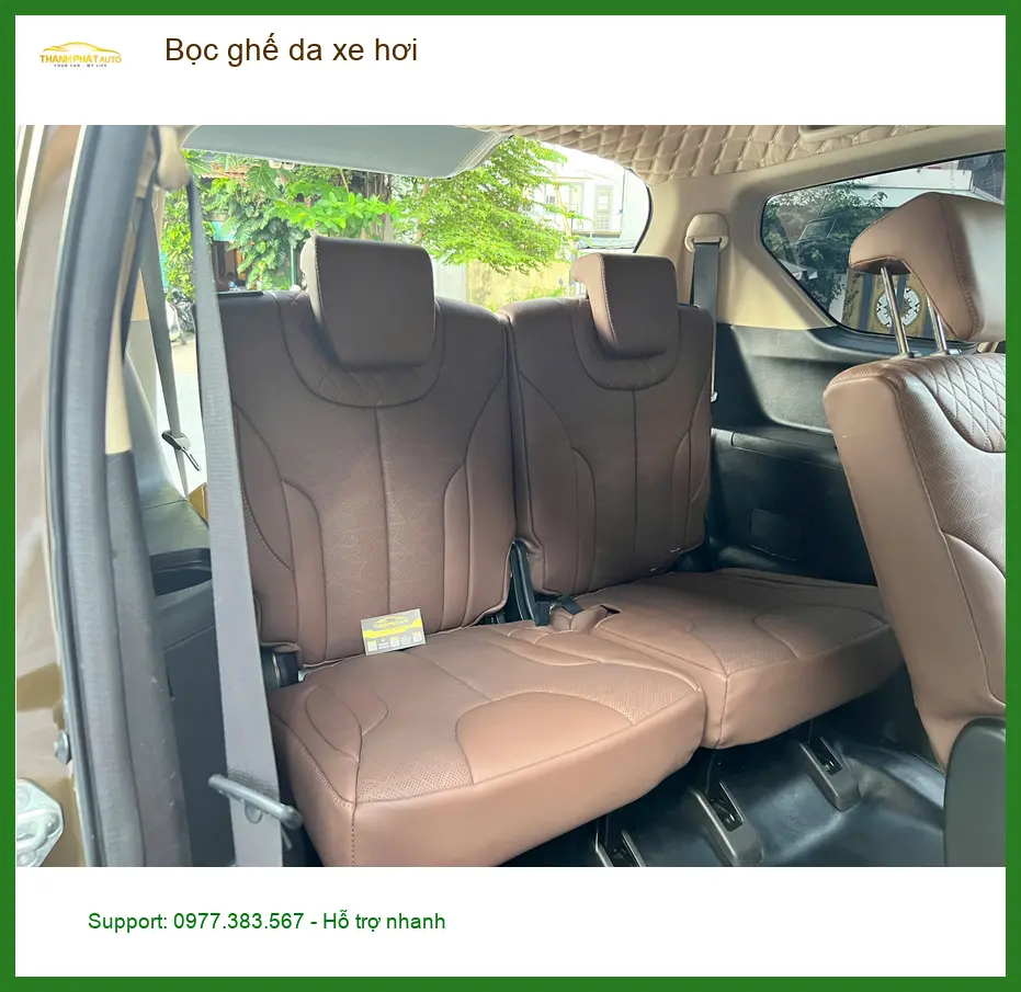 Chú Bình bọc ghế da xe hơi Hyundai SantaFe tại Quận 9 vì nội thất xuống cấp ảnh thực tế 2